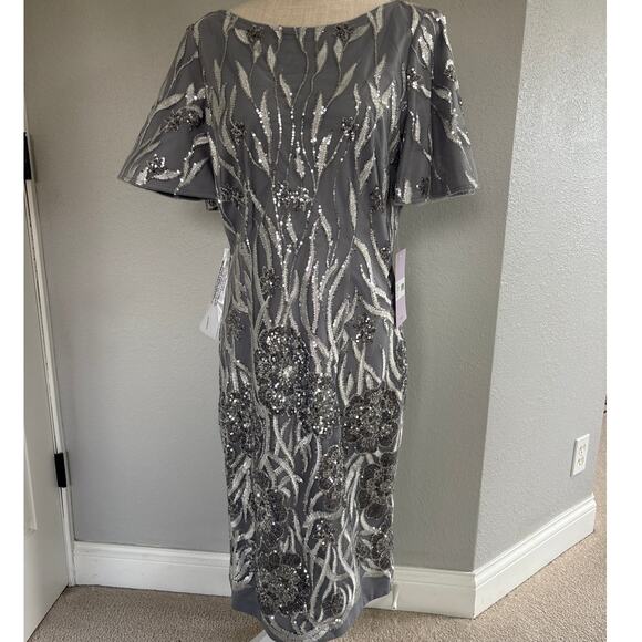 NWT JS COLLECTIONS Lyra Flutter Cocktail Dress size 10 - Picture 5 of 13